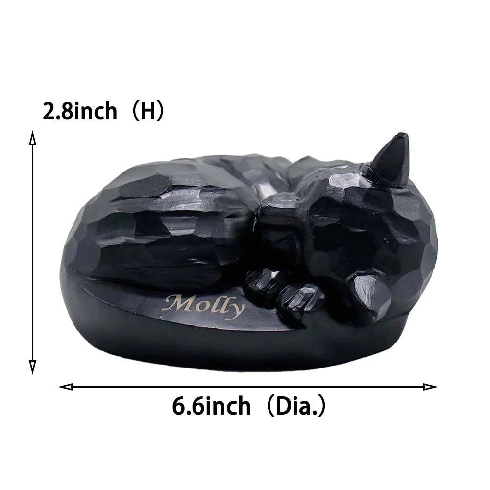 Customizable Black Cat Resin Statue Polygonal Artistic Design Hand-painted Christmas Ornament Personalized Home Decor Figurine