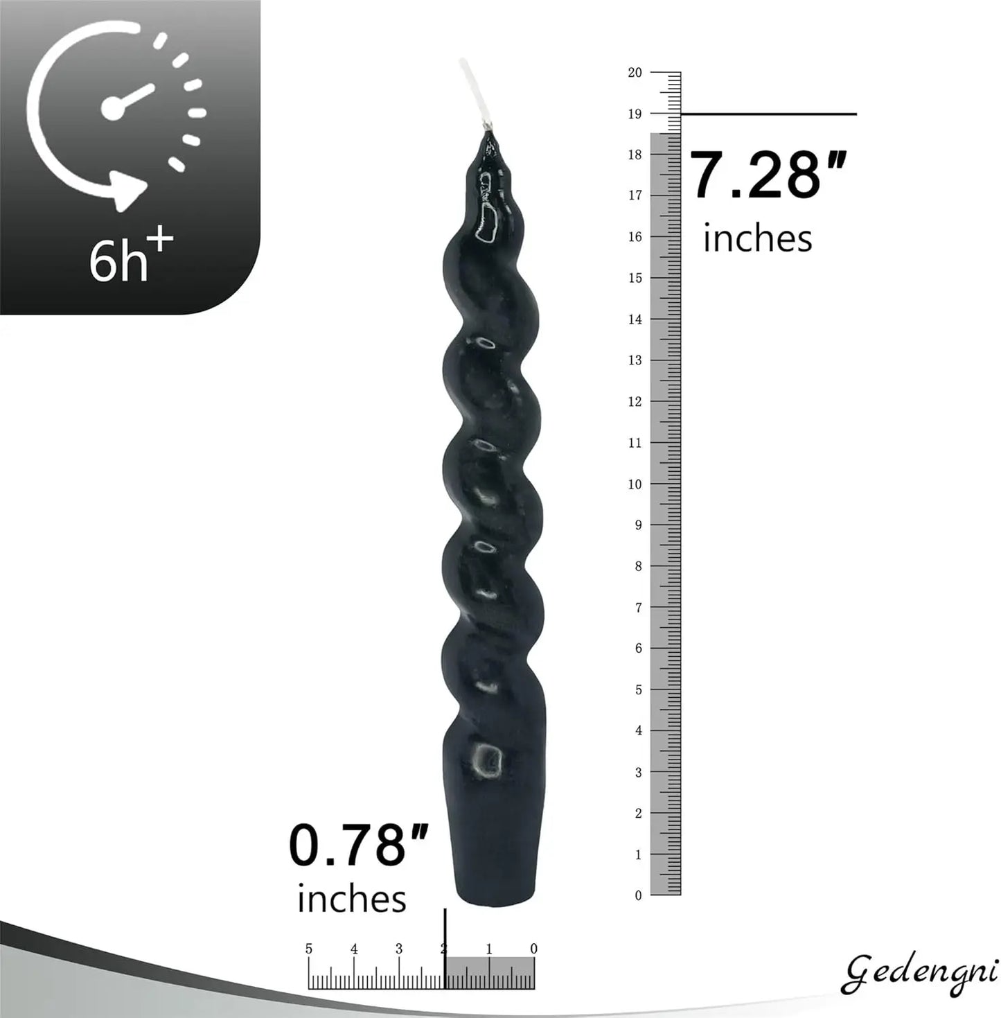 Halloween Home Decor Gedengni 4pcs Black Spiral Taper Candles Short Unscented Twisted Candlesticks for Weddings Festive Dinners