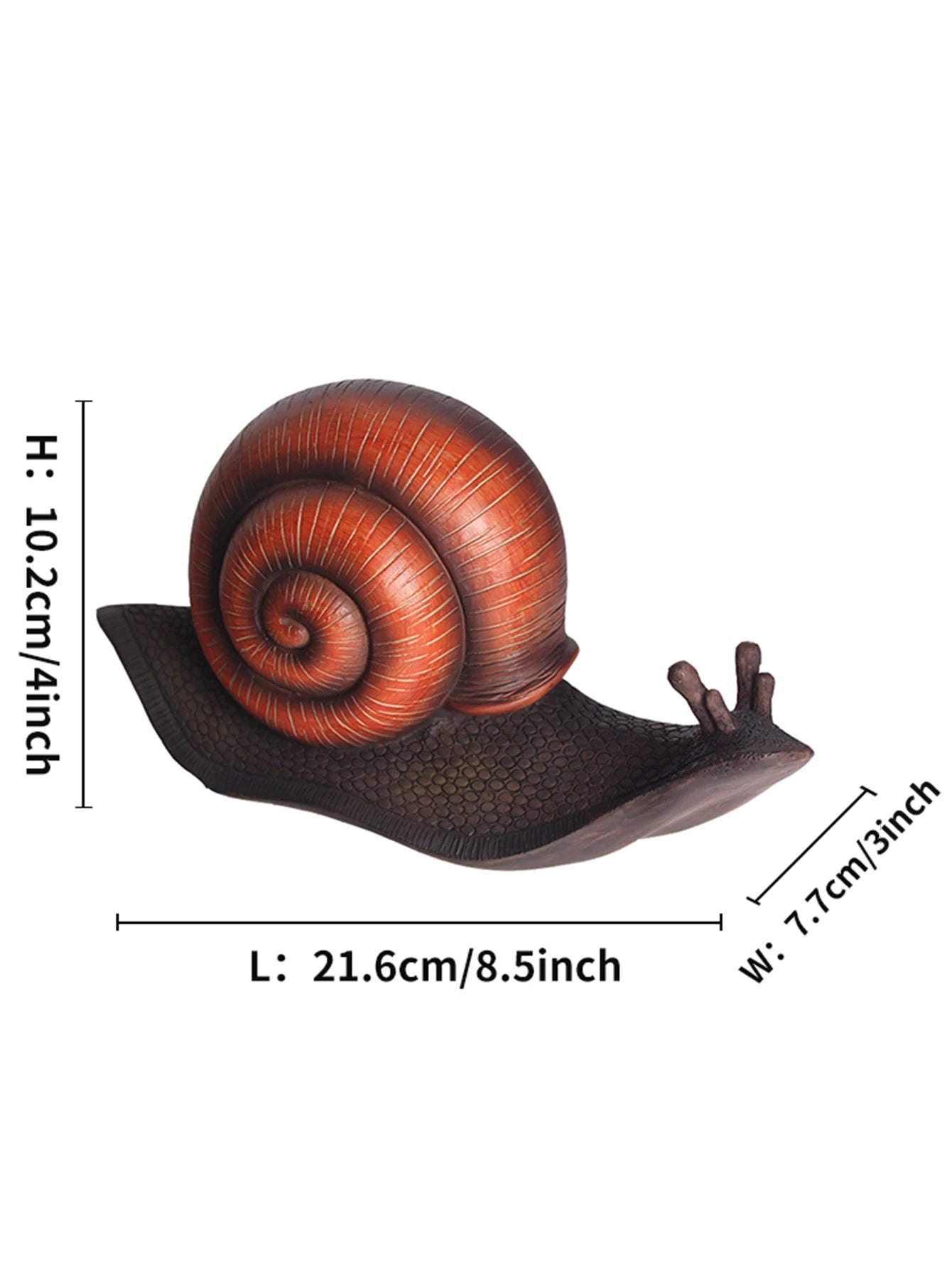 Vivid Resin Snail Figurine Detailed Animal Sculpture with Spiral Shell for Garden & Home Decor Display Art Pattern Painting