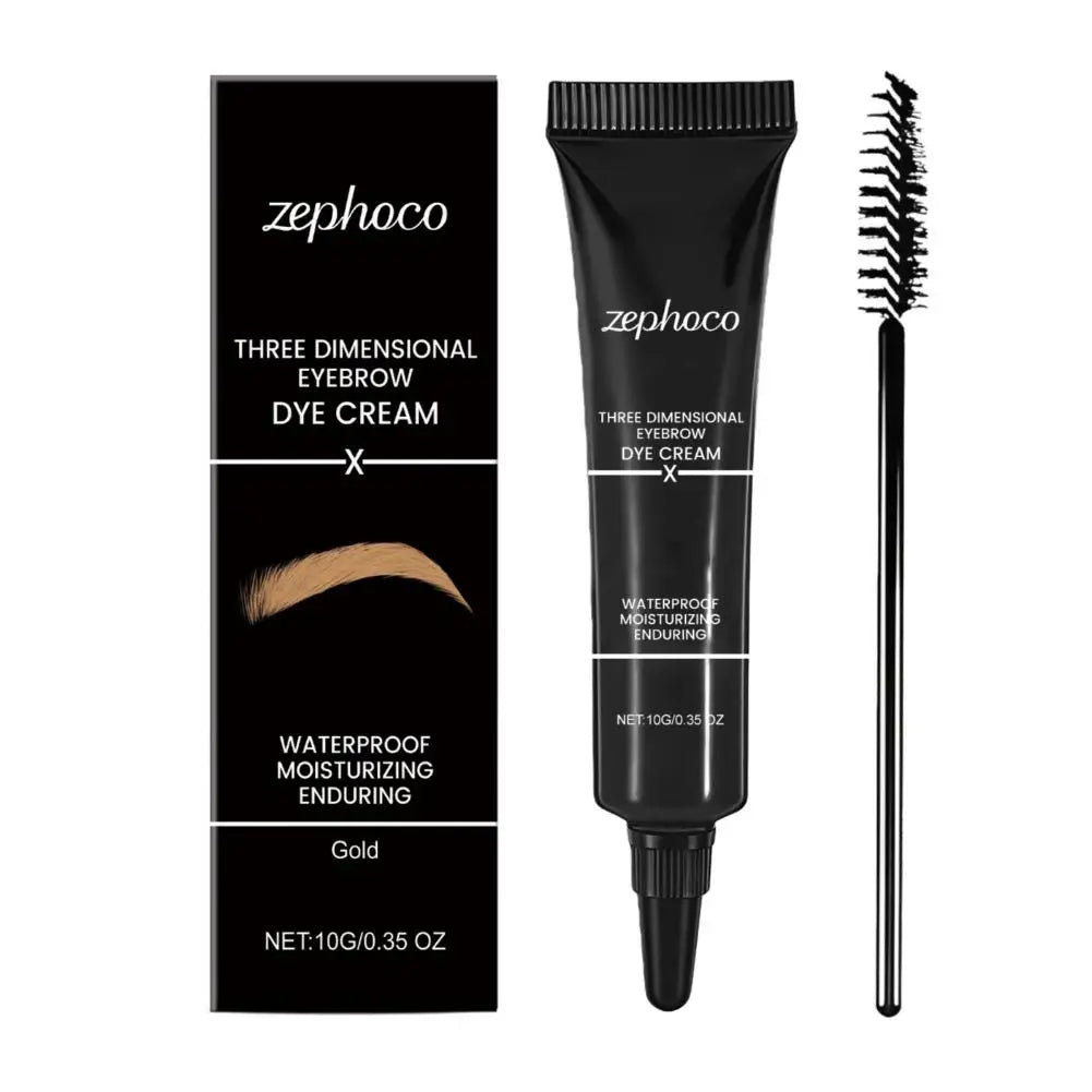 10g 3D Eyebrow Dyeing Cream Lasting Natural Shape Smooth Waterproof Multi-functional Black Brown Gold Modification Eyebrow Blam
