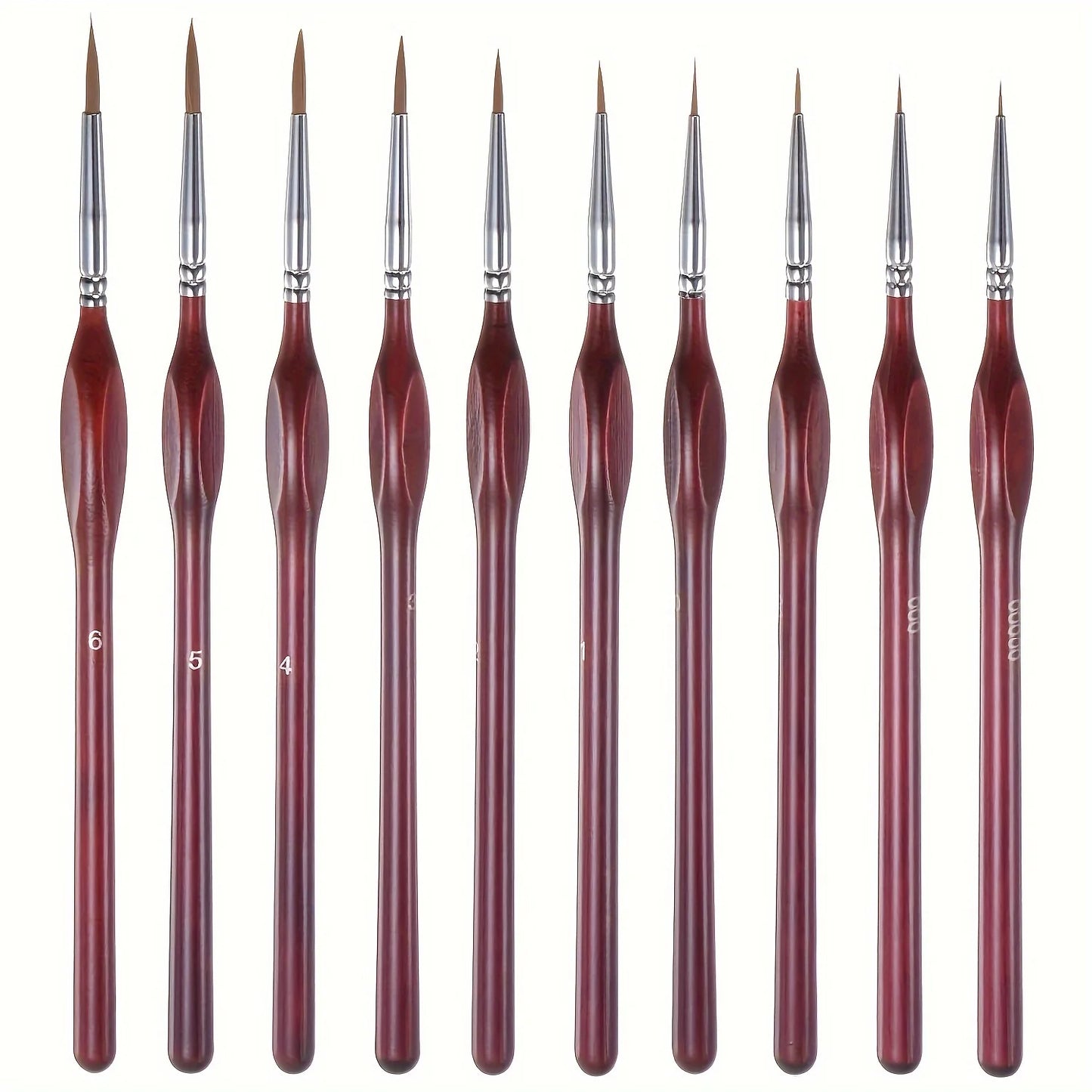 11pcs Precision Paint Brush Set for Fine Detail - Durable Miniature Brushes with Micro Tips for Warhammer 40K, Model & Art Paint