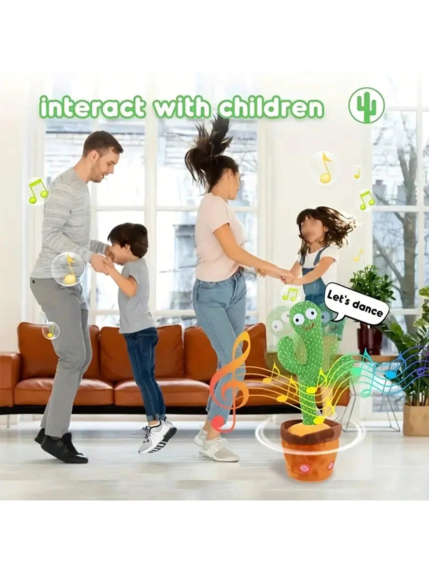 Premium Dancing Talking Cactus - Interactive Singing & Recording Toy