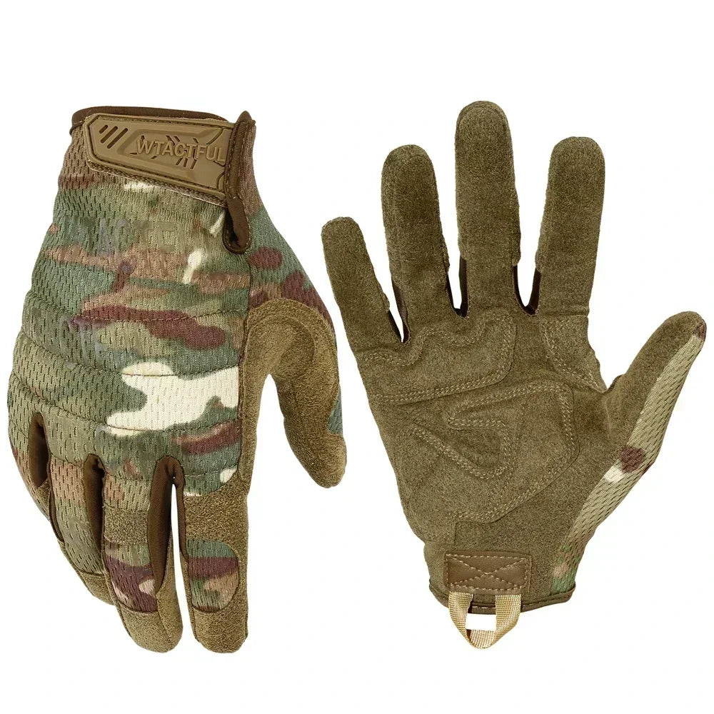 Outdoor Tactical Gloves Training Combat Sport Hiking Climbing Shooting Hunting Riding Cycling Full Finger Anti-Skid Mittens