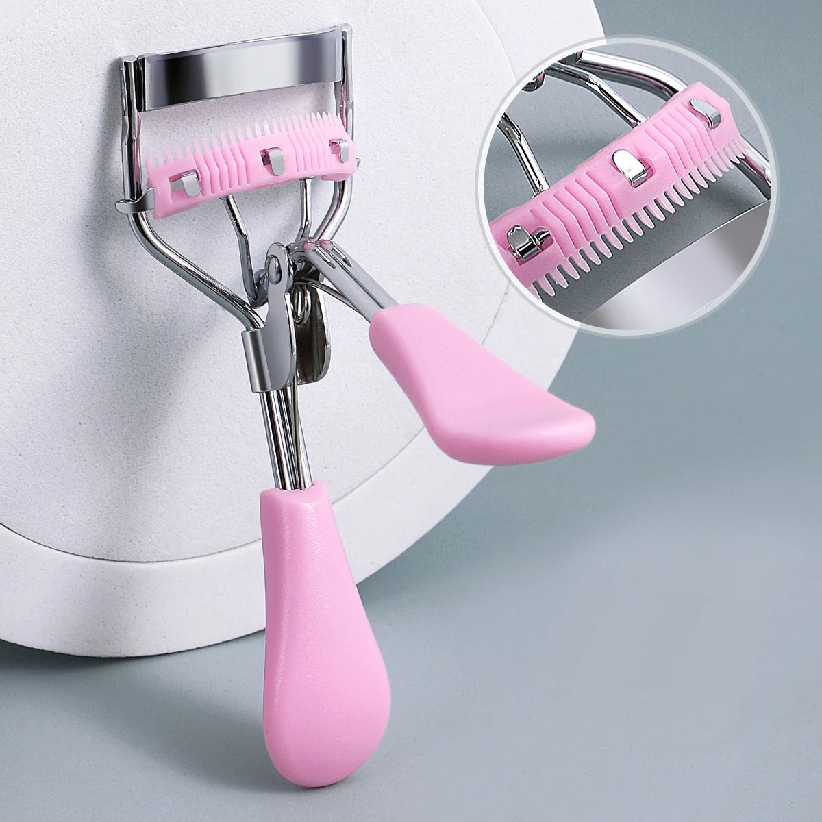 Stainless Steel Eyelash Curler with Comb - Professional Lash Curling Tool