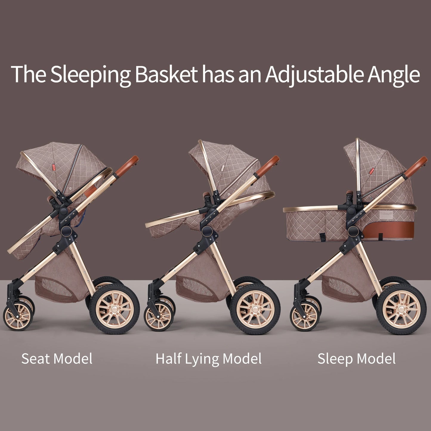 Premium 3-in-1 Luxury Baby Stroller - High Landscape Reversible Pram