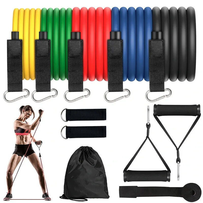 Premium 11-Piece Resistance Band Set - Multifunctional Training System