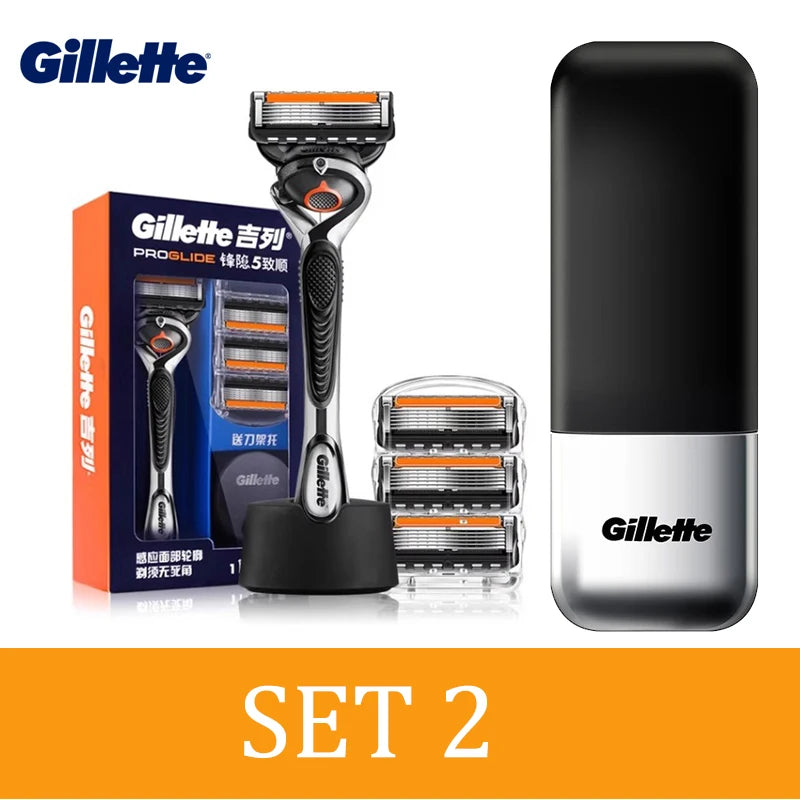Gillette Razor Men Fusion 5 ProGlide Razor Flexball Tech 5 Layers Progressive Ultra Thin Blades Razor For Men