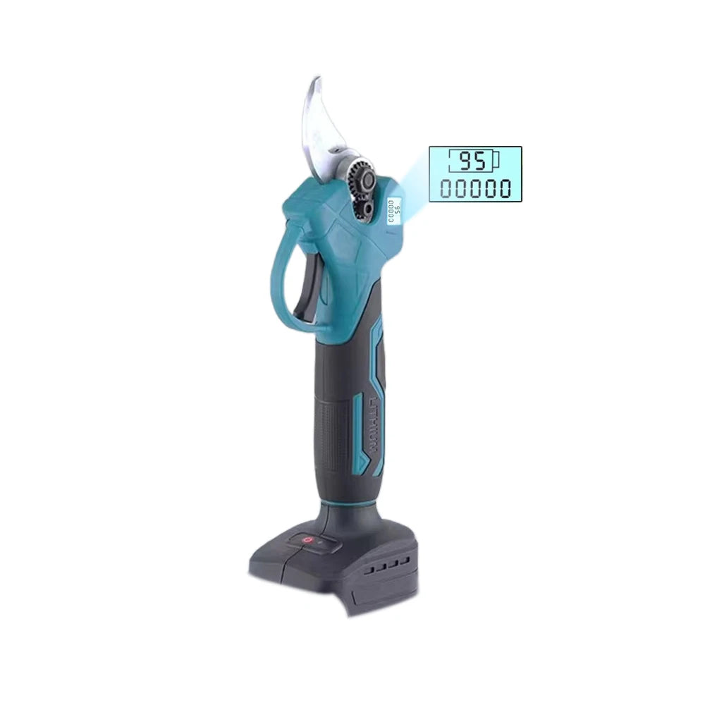 Brushless Electric Pruning Shears Garden Tool Pruner with 0/1 LED Display Cordless Electric Scissors for Makita 18V No Battery