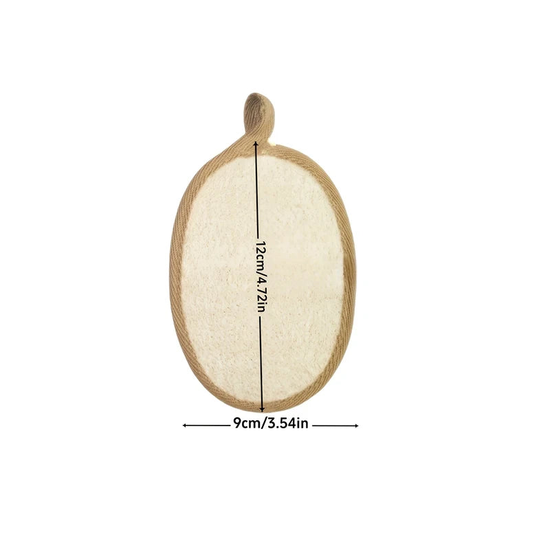 Shower Brush Cleaner Pad Exfoliator Shower Puff Body Skin Care Tool Natural Loofah Body Scrubber Bath Exfoliating Sponge Soft