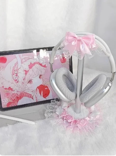 Plush Headphone Stand Customized Cute Headphone Storage Rack Desktop Gaming Esports Earphone Display Stand Headphone Accessories