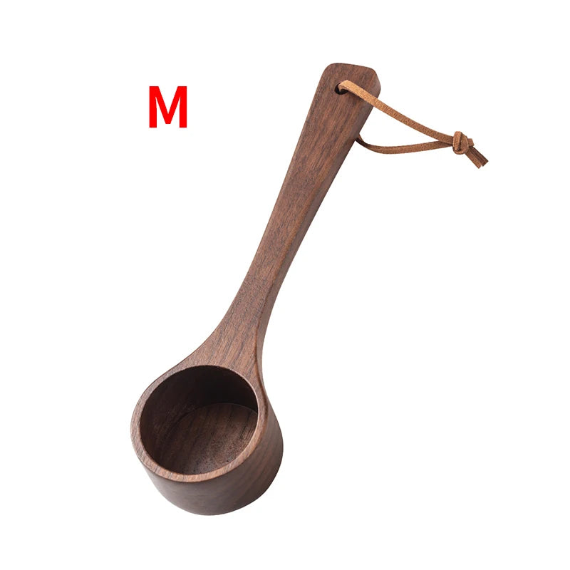 1PC/2PCS coffee scoop spoon black walnut wood measuring spoon long handle spoon coffee powder measuring wooden spoon
