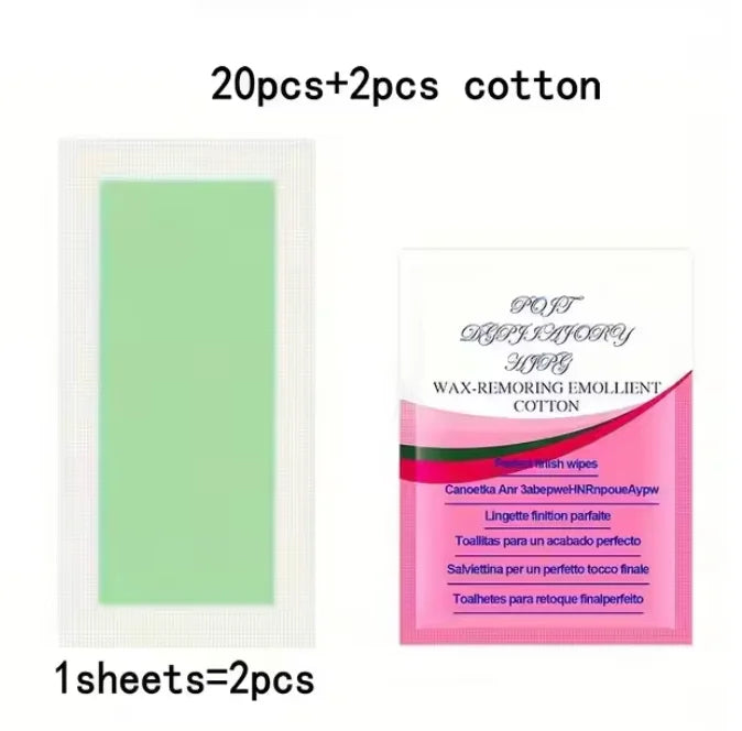 20pcs Hair Removal Patches - Painless Depilatory Strips for Body (Legs/Arms) Fast & Long-Lasting Hair Removal Pads