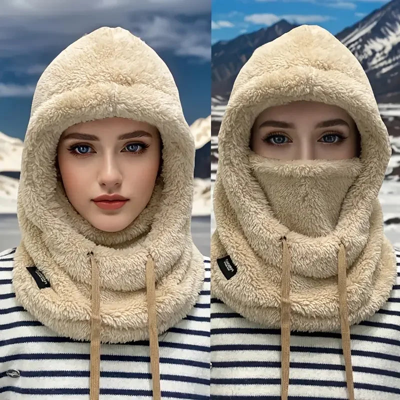 Winter Balaclava Ski Mask Warm Windproof Thickened Polar Fleece Neck Warmer Adjustable Thermal Anti-Cold Cycling Full Cover Mask