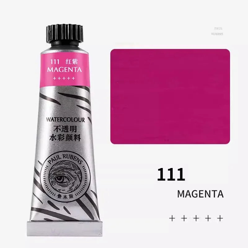 Paul Rubens 36 Colors Non-transparent Watercolor Paint Tube 15ml Professional Watercolour For Painting Anime Art Supplies