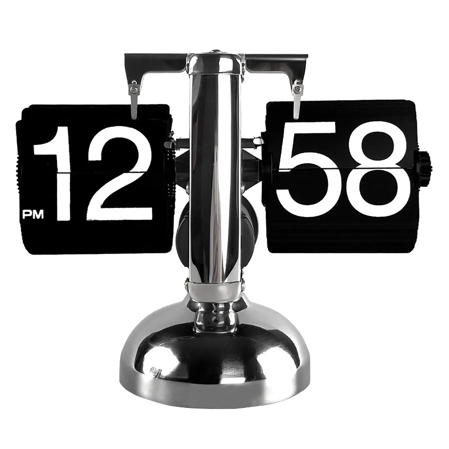 Flip Desk Clock Digital Flip Down Clock Retro Minimalist Single Foot Mechanical Auto Flip Clock Desk Clock for Home Livingroom