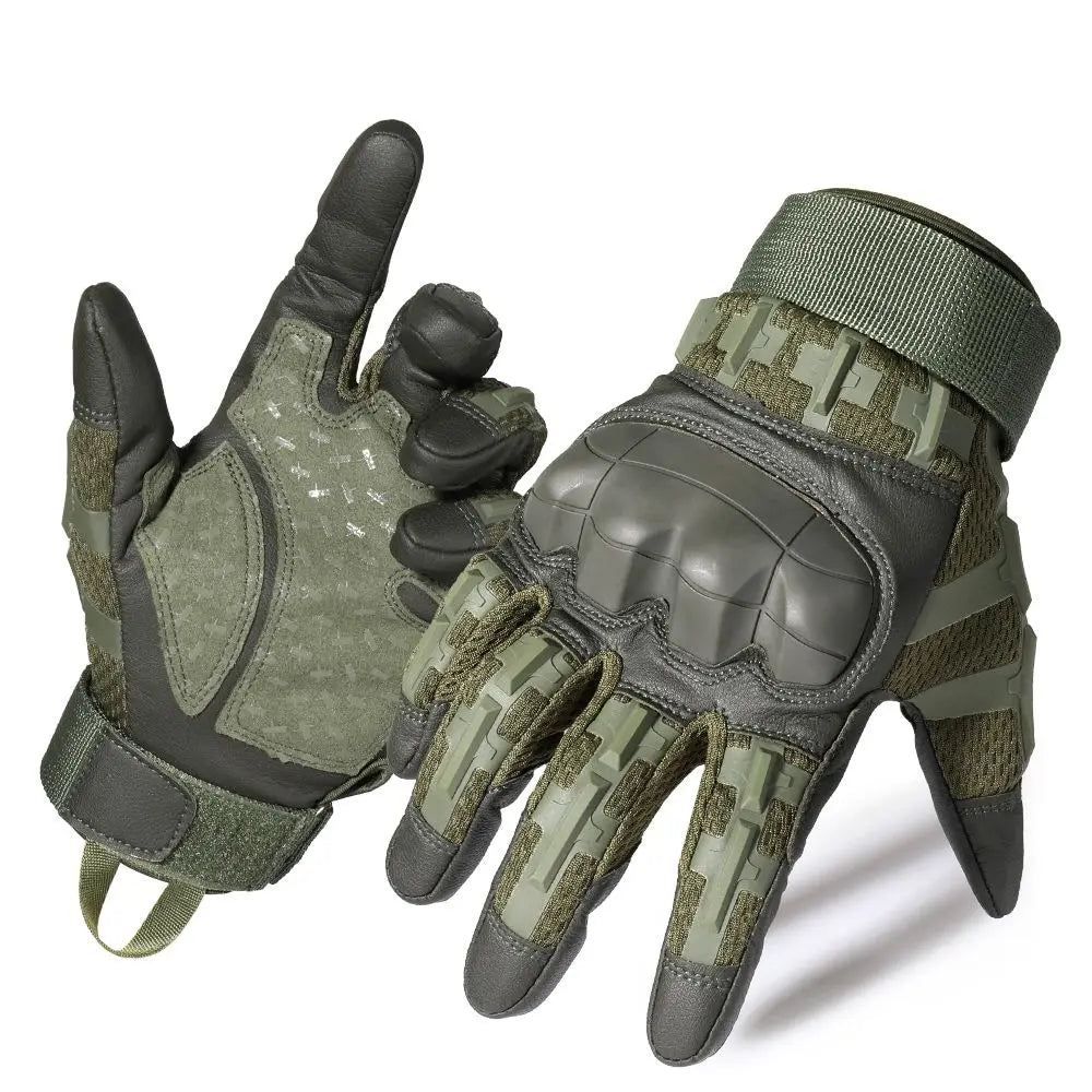 Touch Screen Cycling Gloves PU Leather Tactical Airsoft Hunting Shooting Hiking Bicycle Outdoor Sport Riding Bike Protective Men