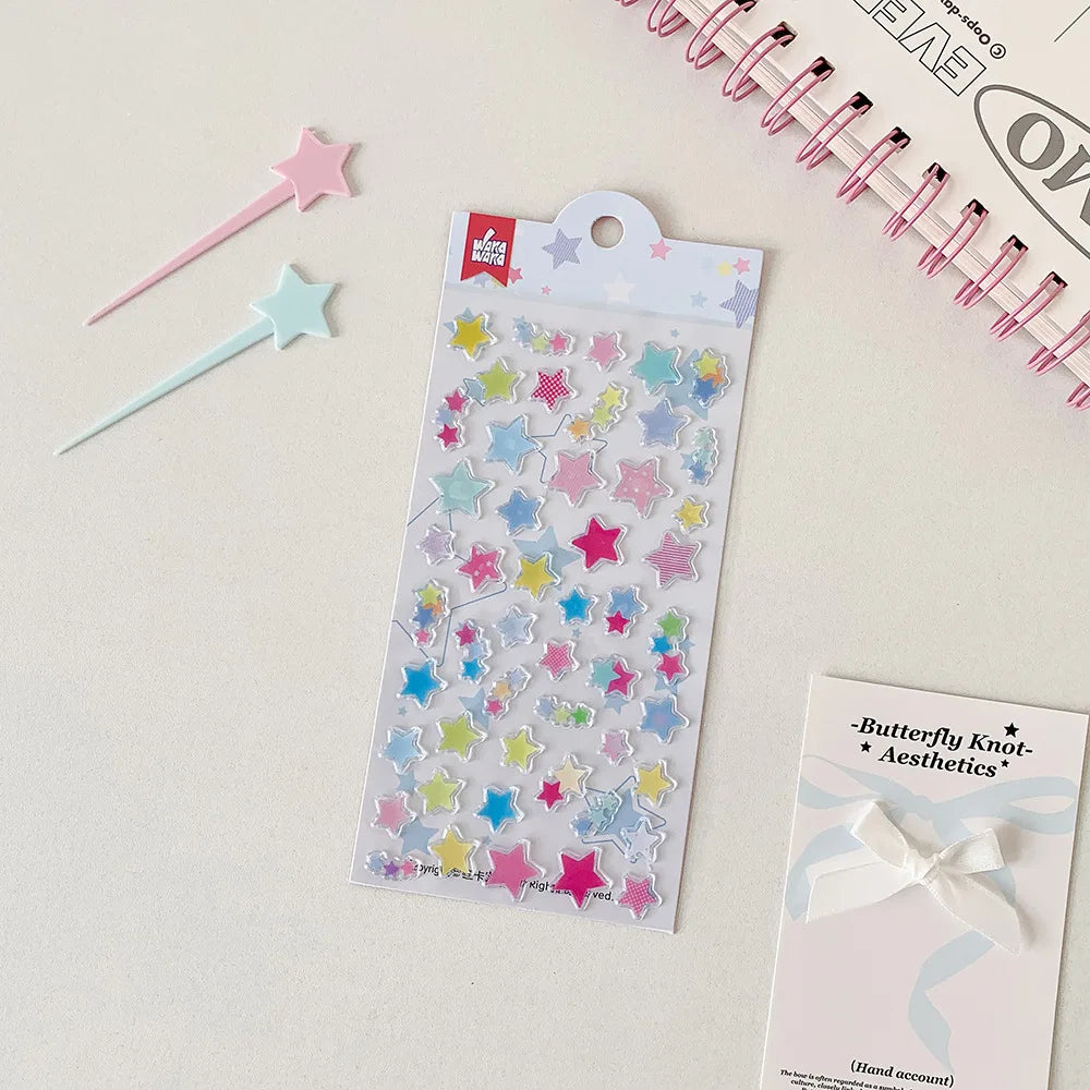 INS Style Cute Epoxy Strawberry Stationery Stickers Journal Stickers DIY Journal Decorative Sticker Phone Case Material Stickers