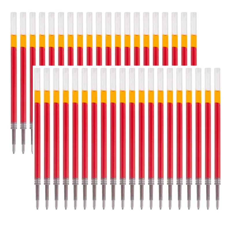 0.5mm Retractable Gel Pens Refill Set Black Red Blue Ink Ballpoint for Business Signature Writing Office Accessories School