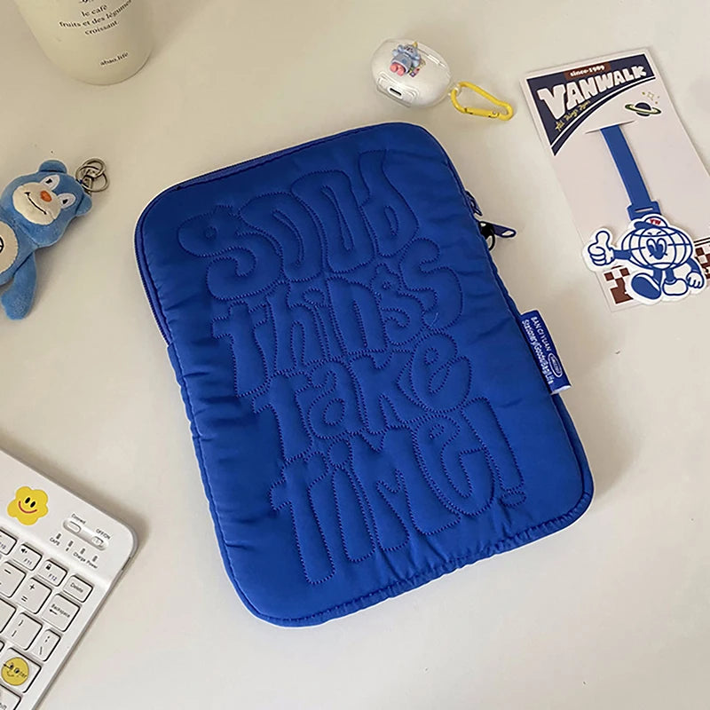 Embroidery Pattern Cute Shockproof Laptop Sleeve Case Bag 11 13 14 Inch For Macbook Ipad For Laptop And Tablet Pouch