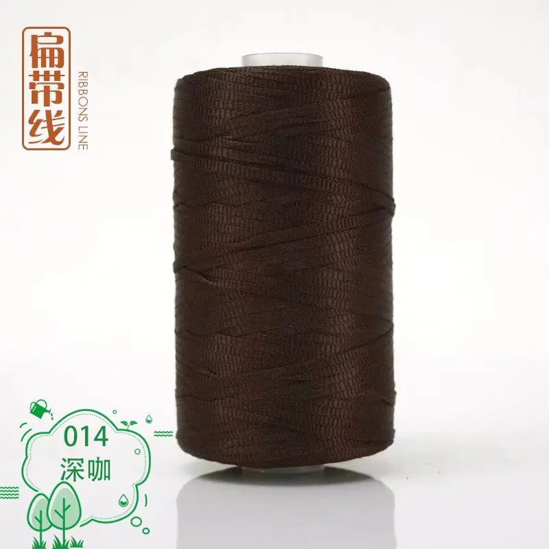 Flat line ice silk ice hemp bright silk hollow light body line summer sun hat hand-woven diy hook bag slipper cushion