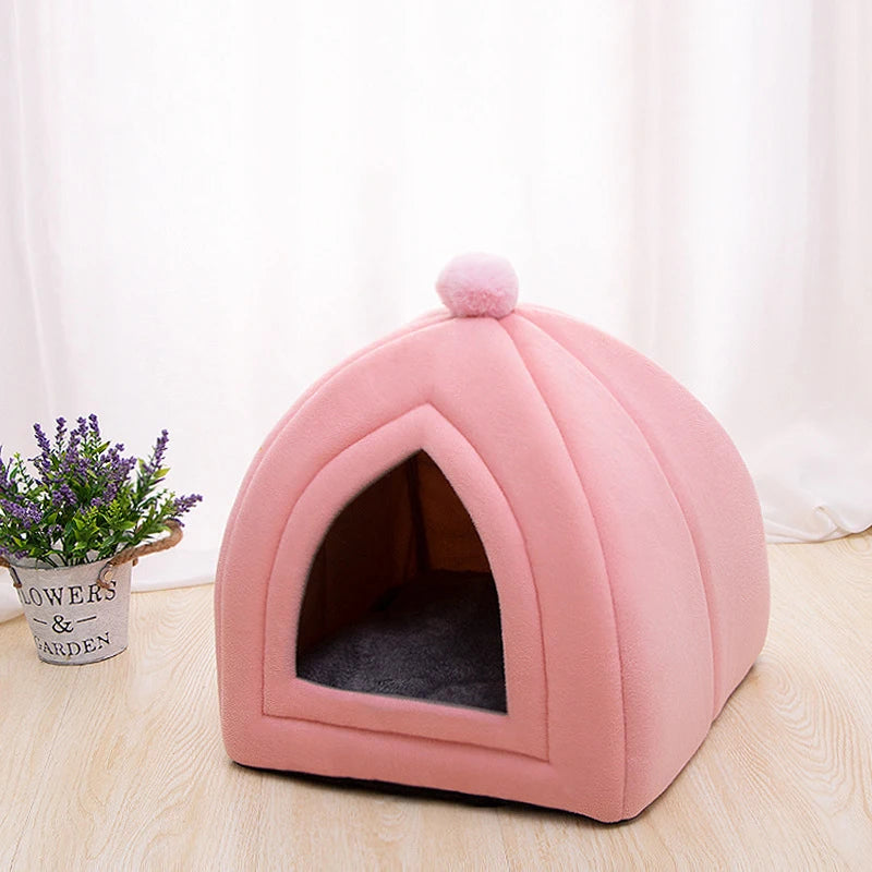 Cute Cat Bed Pet House Kitten Lounger Cushion Small Dog Tent Mat Washable Puppy Basket Cave Mat Soft for Cats House Bed Supplies