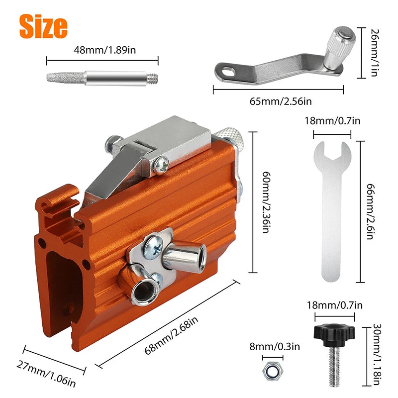 Manual Chainsaw Sharpener - Hand Crank Sharpening Tool for Electric & Gas Chainsaws