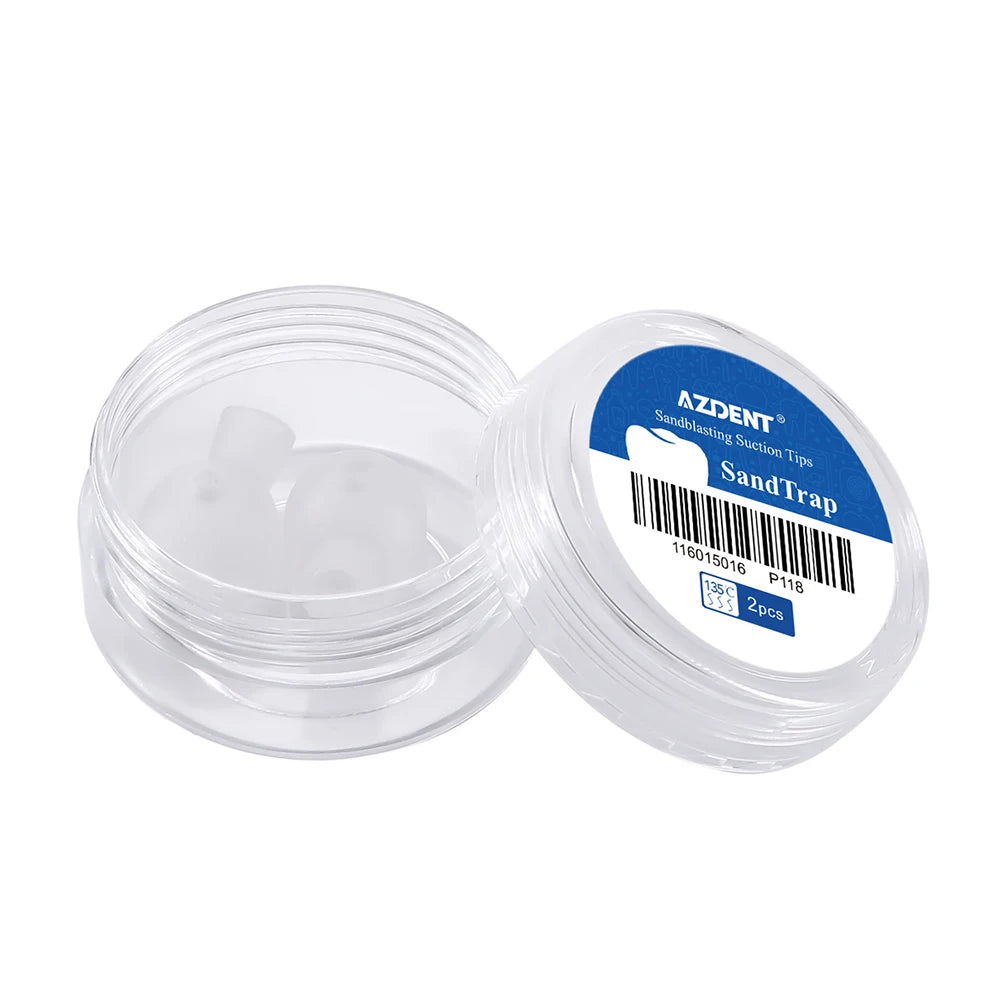 2PCS AZDENT Dental Tiny Cover Powder Dust Proof Cap SandTrap Autoclave fit for Aluminum Oxide Air Abrasion Micro Sandblaster