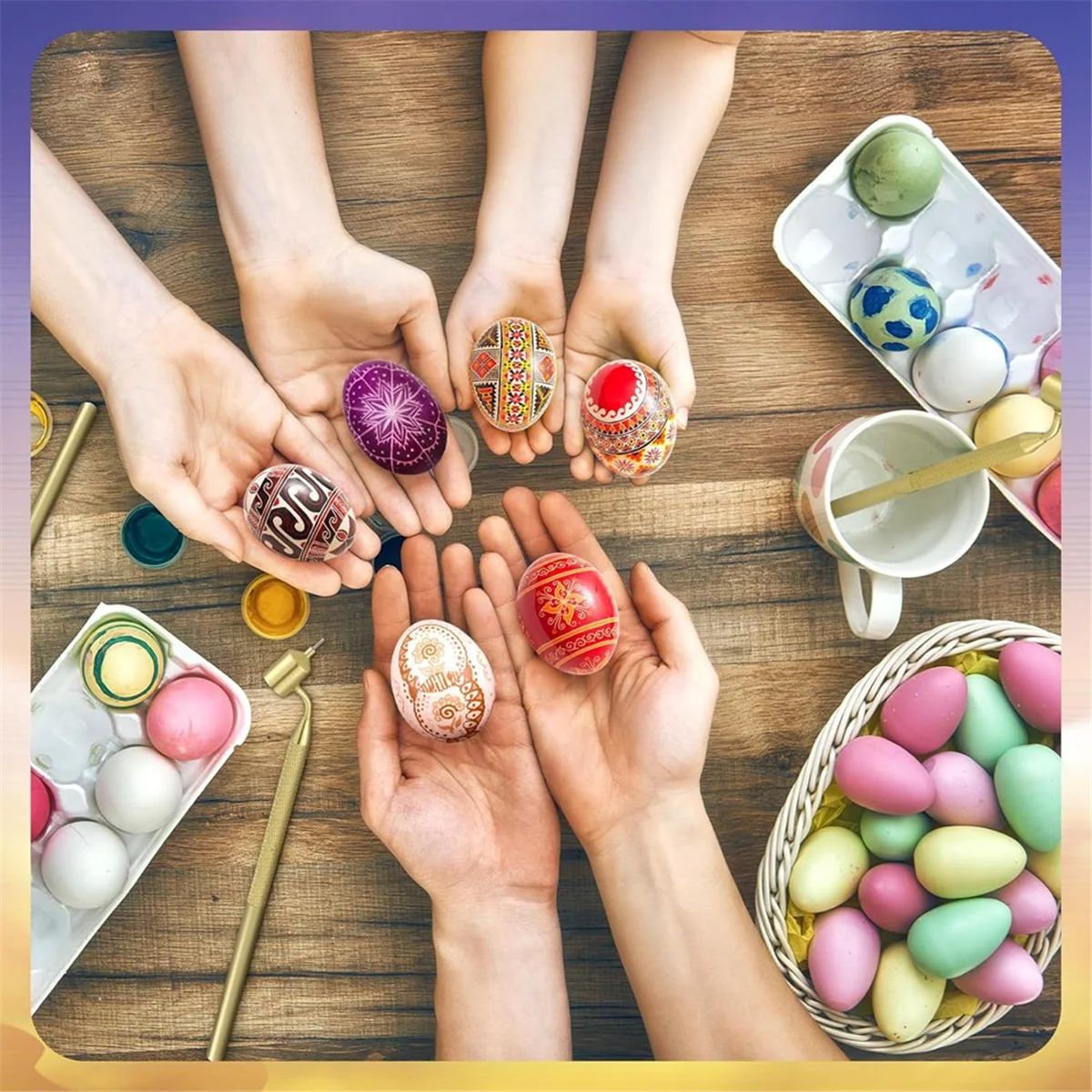 Set of 3 Pysanka Set Hot Wax Drawing Pens for Decorative Arts for Easter Eggs Pysanky Supplies