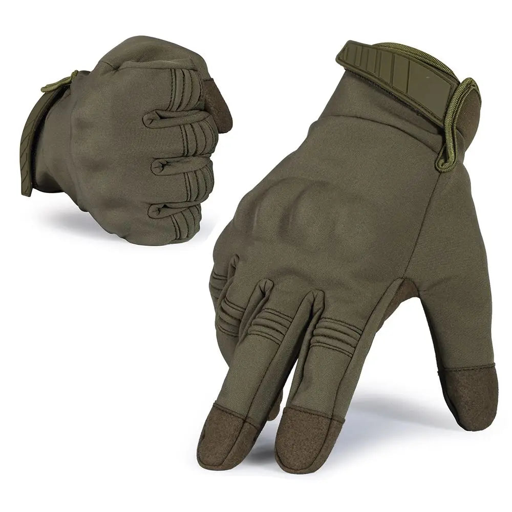 Tactical Gloves Touch Screen Full Finger Glove Hard Shell Fleece Combat Airsoft Hunting Hiking Bicycle Cycling Ski Anti-skid Men