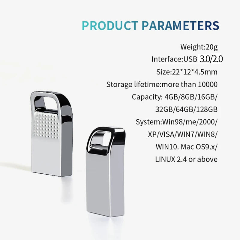 New 2.0 USB Flash Drive 64GB Pen Drive 3.0 High Speed 128GB Best Gift Special USB Memory Stick Waterproof Pendrive Flash U Disk