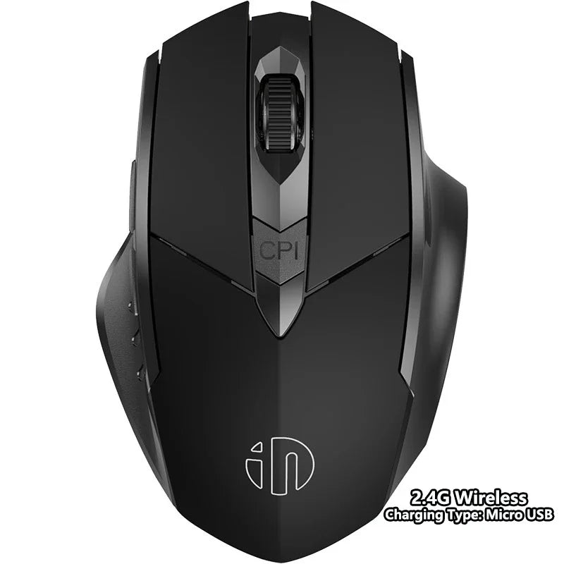 Inphic Rechargeable Wireless Mouse Ergonomic Bluetooth 5.0 2.4G Mice Office Mute Mouse For MacBook Tablet Laptops Computer PC