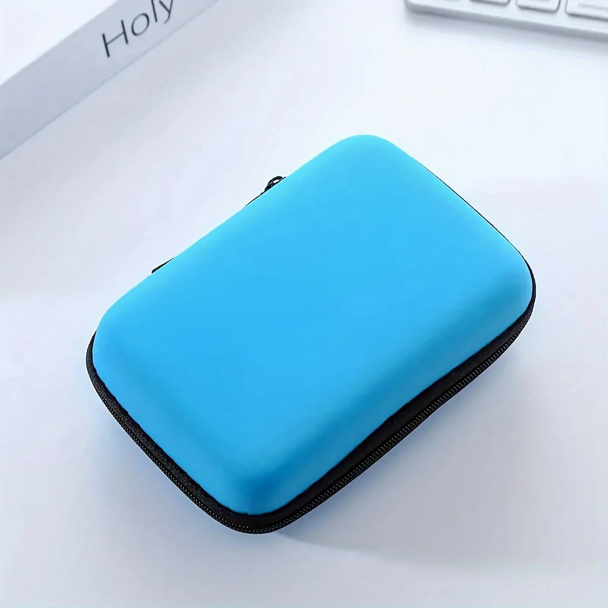 1pc Data Cable Charger Storage Bag, Portable Earphone Storage Box Drop-proof Zipper Bag
