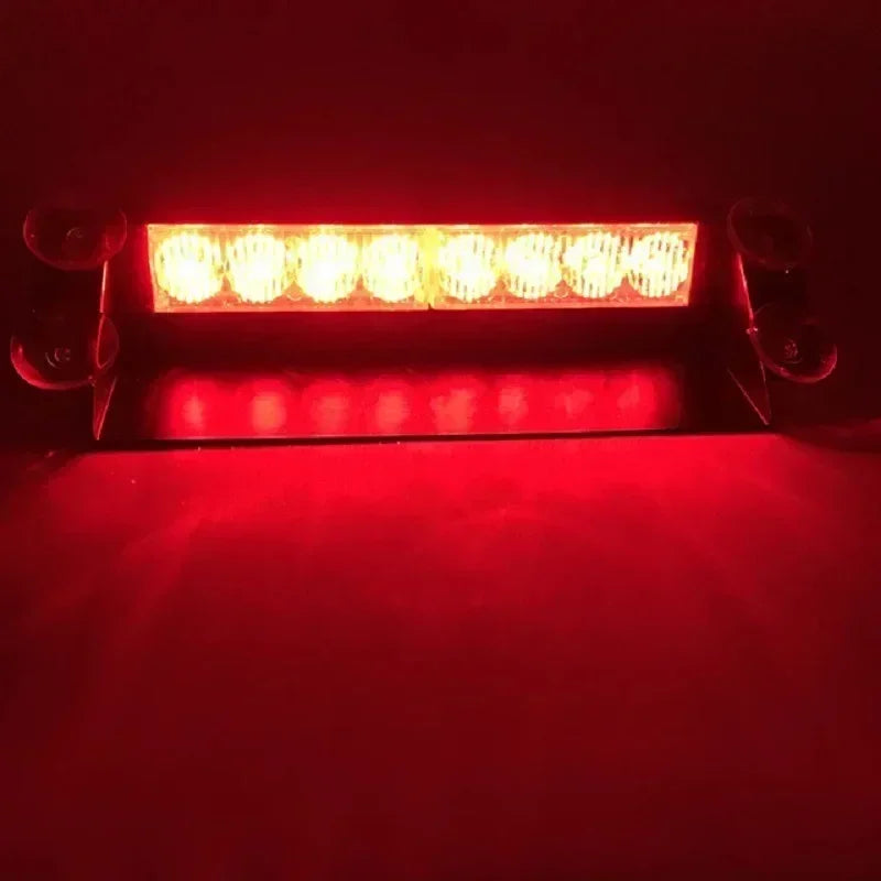 8LED Car Police Lights Strobe Light 12V Emergency Signal Lamp Light Auto Truck Flashing Windshield Flash Warning LightInstrument