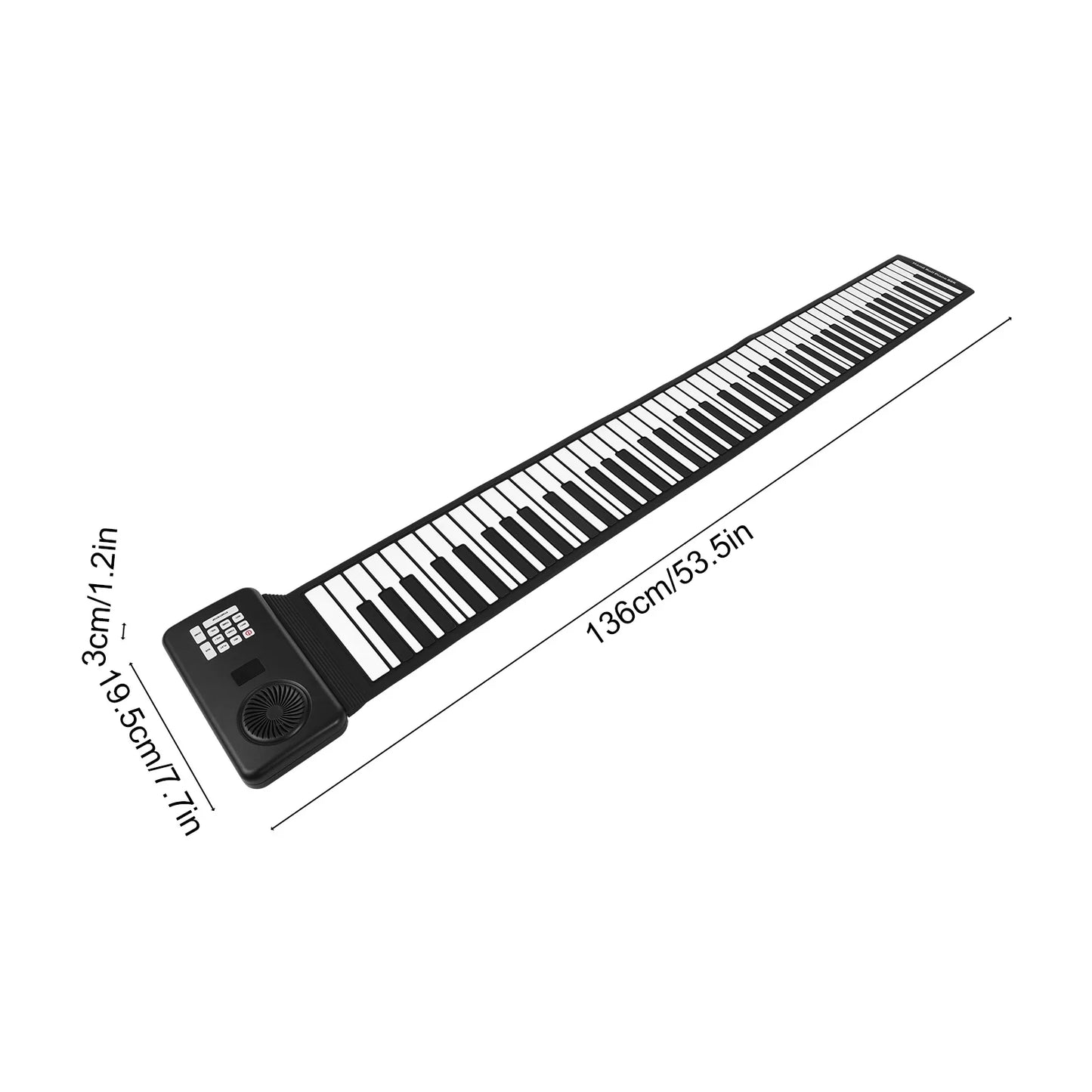 Premium 88-Key Roll-Up Piano - Portable Foldable Electronic Keyboard