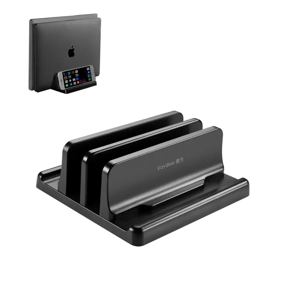 Vertical Laptop Stand Plastic Portable Macbook/Tablet/Phone Holder Adjustable Desktop Notebook Dock Space Save Accessory-Vaydeer