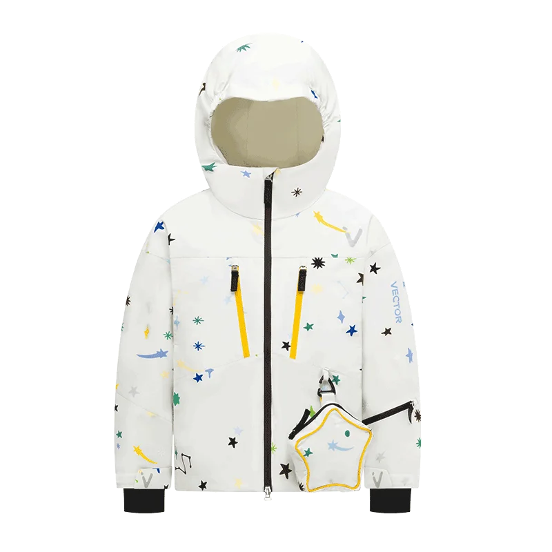 VECTOR Boys Girls Children's Skiing with Fleece Jacket Ski Pants Waterproof Splash Proof Breathable Double Board Skiing