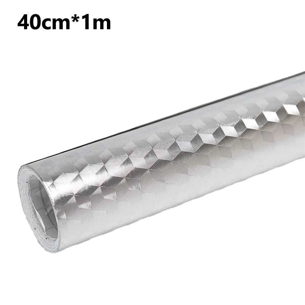 Kitchen Countertop Oil-proof Sticker Waterproof Aluminum Foil Self Adhesive High Temperature Waterproof Kitchen Stove Sticker