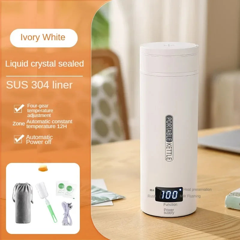 Heating Electric Kettle Stainless Steel Smart Temperature Control Touch LCD Display Travel Coffee Mug Warmer