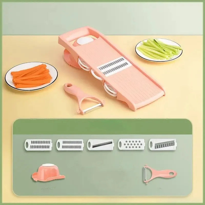 Multifunctional Vegetable Slicer & Grater with Handle - Kitchen Cutting Tool