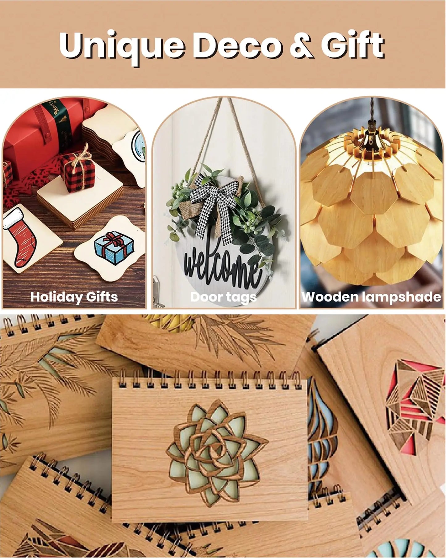 ROWOOD Walnut Plywood Sheets 16PCS 300x300x3mm Laser Engraving Materials Plywood Board for Model Making Laser Cutting