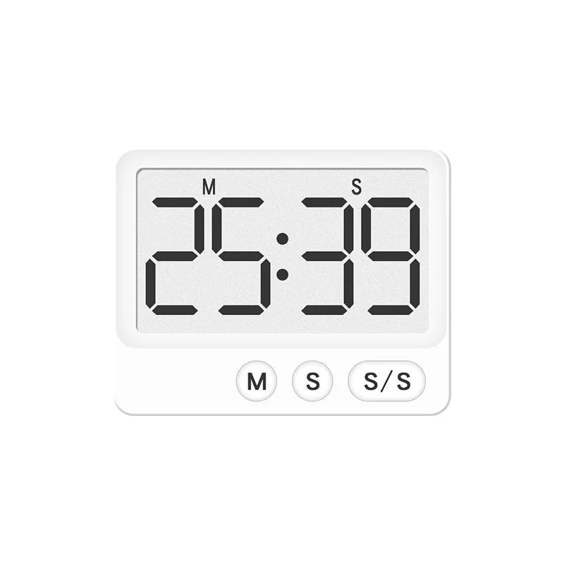 Digital Mute Timer Magnetic Suction Countdown Timer LCD Large Screen Display Kids Time Management Desktop Timers Kitchen Gadgets