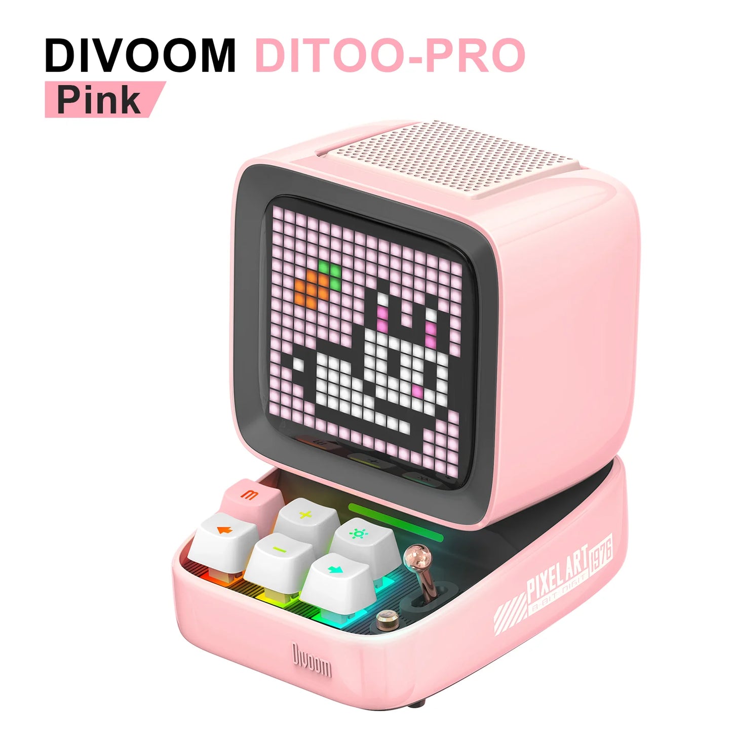 Divoom Ditoo-Pro Retro Pixel Art Bluetooth Speaker with LED Display & Alarm Clock