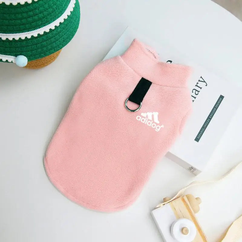 Winter Warm Dog Clothes Fleece Pet Vest Jacket Clothing With Pull Ring Fashion Pet Clothes French Bulldog Chihuahua Small Dogs