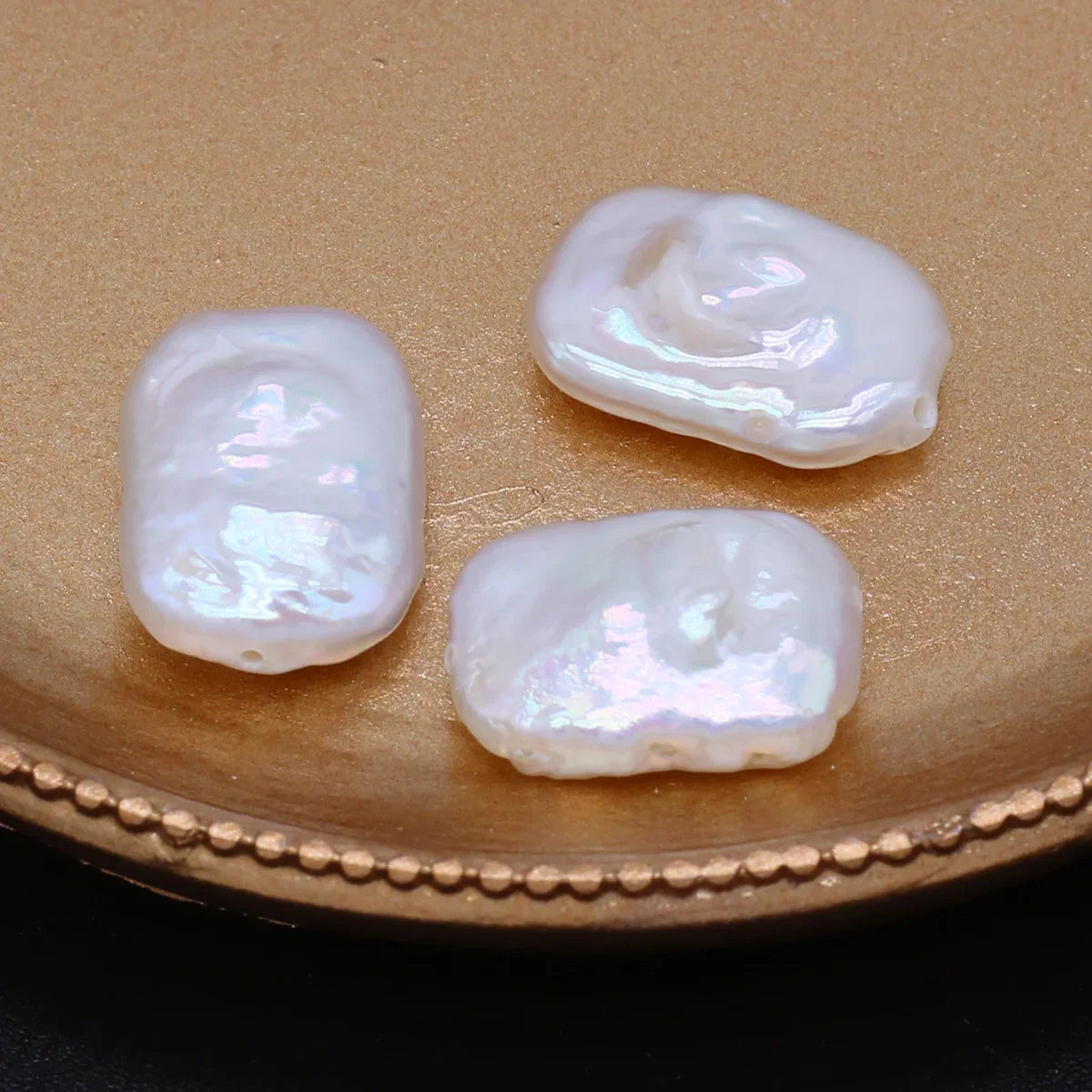 3pcs/lot Natural Freshwater Pearl Beads No Hole Irregular Pearl Loose Beads for DIY Necklace Jewelry Accessories