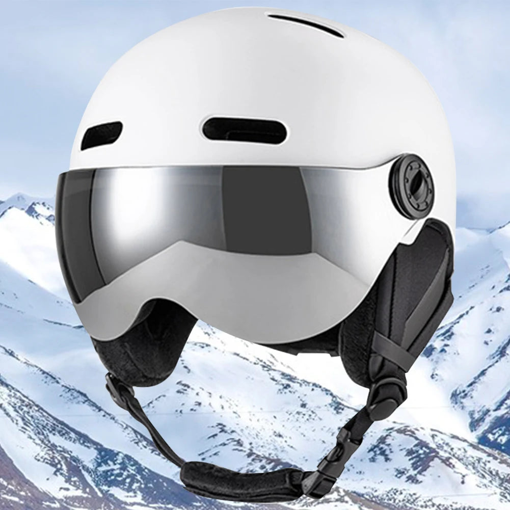 Winter Ski Helmet Snowboard Helmet with Goggles Skiing Helmet ABS Shell Protective EPS Foam Snow Helmet for Men Women