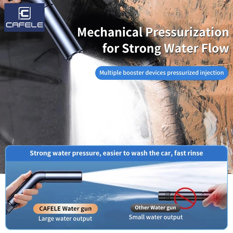 CAFELE High Pressure Portable Water Gun Kit - Adjustable Car Wash Spray Nozzle with Extended Hose