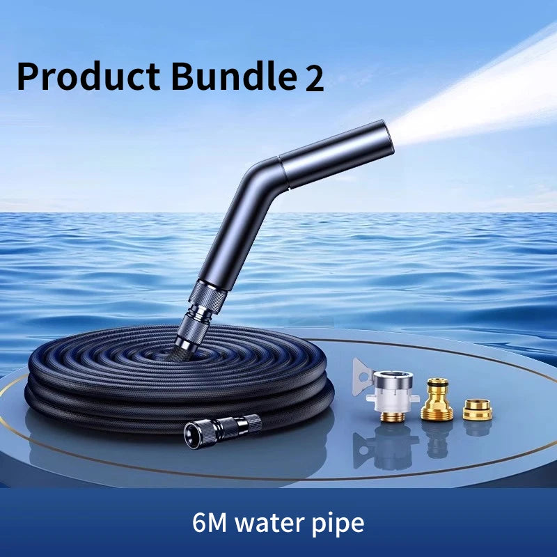 CAFELE High Pressure Portable Water Gun Kit - Adjustable Car Wash Spray Nozzle with Extended Hose