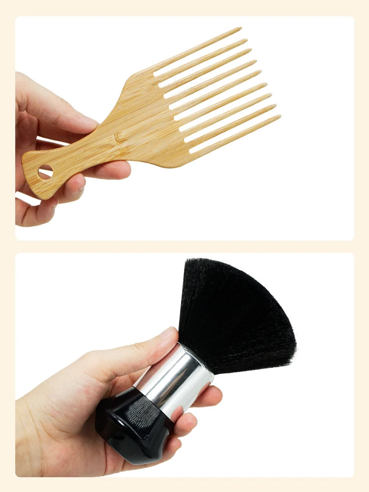Barber Neck Duster Brush Sets Mens Duster Face Duster Tool Beard Set Men Broken Hair Brush Round Hairdressing Neck Brush
