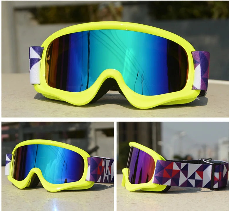Kids Ski Goggles Double Anti-fog UV400 Children 3-12 years old Glasses Snow Eyewear Outdoor Sports Girls Boys Snowboard Skiing