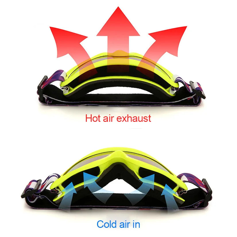 Kids Ski Goggles Double Anti-fog UV400 Children 3-12 years old Glasses Snow Eyewear Outdoor Sports Girls Boys Snowboard Skiing